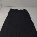 Womens Maxi A-line Long Skirt Casual 2025 Elastic High Waist Flowy Skirts with Pockets (X-Large, Black)