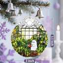 2 x Halloween Ghost Ornament, Stained Glass Christmas Decorations, Christmas Ornaments for Tree, Holiday Ornament, Plant Lovers Gifts, Holiday Party Gifts, Gift Ideas & Xmas Gift