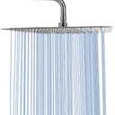 NearMoon Rain Shower Head, High Flow Stainless Steel Square Rainfall Shower, Waterfall Bath Shower Body Covering, Ceiling or Wall Mount (16 Inch, Brushed Nickel)