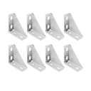 8 PCS 4 Hole Right Angle Connector Brackets 90 Degree Fit for 1-5/8" Unistrut Channel 4 x 4 x 1-1/2" Carbon Steel Gusset Corner Brace