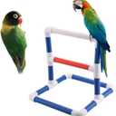 Bird Perch, Parrot Stand Perch Rack Bird Play Training Stands Parrots Shower Perches for Macaw Cockatoo African Grey Budgies Parakeet (PVC 2)