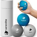 Serenilite Hand Therapy Exercise Stress Ball Bundle - Tri-Density Stress Balls for Adults & Grip Strengthening