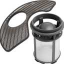 PartsBroz W10872845 Pump Filter & WPW10463906 Screen Filter - Compatible with Whirlpool Kenmore KitchenAid Dishwasher - Replaces AP6030094 PS11759673 W10393351 AP6021820 PS11755148 2312301
