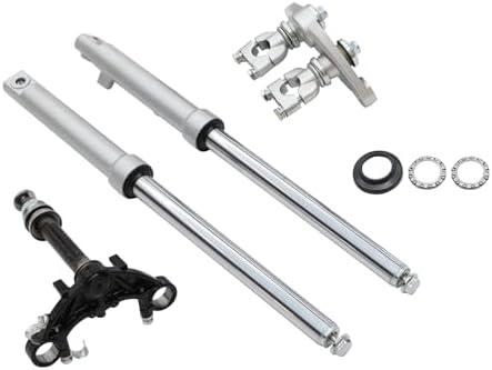 Nakkaa Front Forks Suspension Shocks with Triple Tree Handlebar Riser Clamp Set Compatible with CRF50 XR50 CRF XR 50