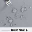 Fitable Table Cover Outdoor and Indoor Tablecloth - Washable Waterproof Wrinkle Free Table Cloth with Zipper and Umbrella Hole for Spring/Summer/Party/Picnic/BBQS/Patio Silver Grey 60R