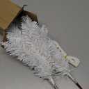 Gloreyan 2FT Artificial Christmas Tree White Tabletop Christmas Tree with Plastic Stand Mini Xmas Pine Tree for Party Supplies Indoor Outdoor Holiday Home Decoration(White)