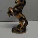 12.2 inches Standing Horse Resin Statue Horse Art Figurine Decorative Home Office Decor Ornaments for Desk Bookshelf Cabinet to Attract Luck and Wealth (Golden)