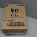 RITZ Bits Cheese Sandwich Crackers, Lunch Snacks for Kids and Adults, 10 Snack Packs (EXP FEB122026)