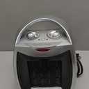 GiveBest Portable Electric Space Heater with Thermostat, 1500W/750W Safe and Quiet Ceramic Heater Fan, Heat Up 200 Square Feet for Office Room Desk Indoor Use, Silver