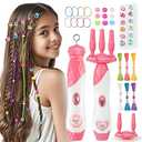 DIY Hair Salon Toys for Girls, Automatic Hair Braiding Machine & Rope Braider with Accessories, Kids Hair Styling tool - Christmas & Birthday Gifts Toys for Girls 5 6 7 8 10-12