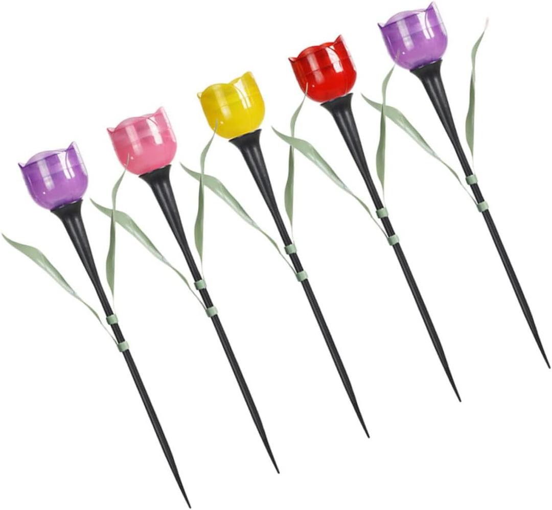 5Pcs Solar Lights Outdoor Decorative Garden Lights Solar Powered Yard Landscape for Patio Lawn Pathway Walkway Cemetery Decoration