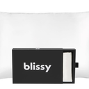 Blissy Silk Pillowcase - 100% Pure Mulberry Silk - 22 Momme 6A High-Grade Fibers - Pillow Cover for Hair & Skin - Regular, Queen & King with Hidden Zipper (King, Blissy White)
