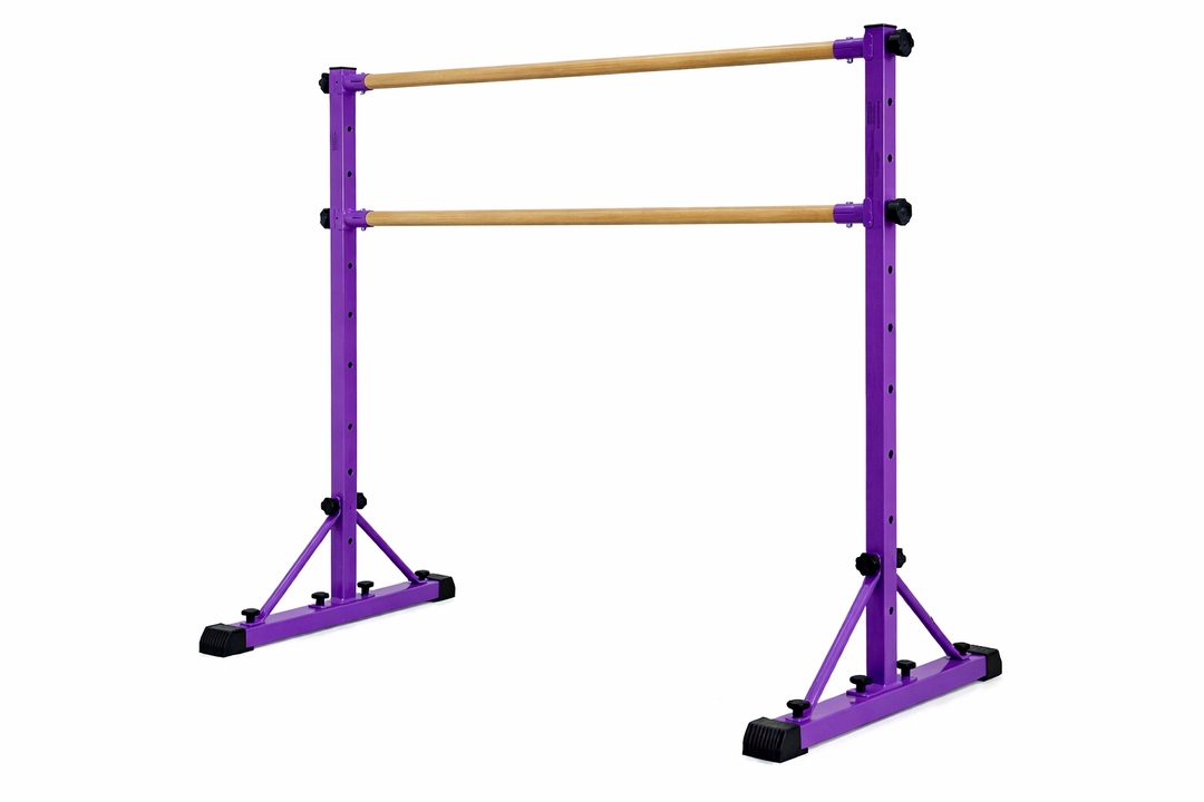 Adjustable Ballet Barre,Portable Dance bar,Fitness Equipment for Dance & Balance Excercise,Super Sturdy for Balance Workout,Weight Limit 250 LBS (4FT, Purple)