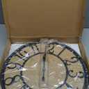 Maxstar Large Wall Clock Silent Bronze Rustic Farmhouse Metal & Wood with Arabic Numeral, Battery Operated Wall Clocks Decorative for Living Room Bedroom Office Home Decor 24inch