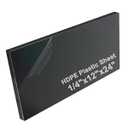 High-Density Polyethylene (HDPE) Plastic Sheet 1/ 4" Thick 12" X 24"- Black HDPE Sheet, for Machining, Home Improvements, DIY Projects, Engineering, High-Density Polyethylene Plastic Block (Pack of 1)