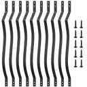 Akenow 36" Heavy Duty Deck Balusters 51 Pack, Deck Spindles, Wave Arc Metal Deck Railing with Screws Compatible with Wood and Composite, Staircase Balusters for Deck Railing, Stairs, Porches