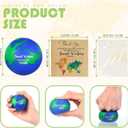 Jenaai 12 Sets Social Worker Gift 2.5 Inch Mini Graduation Globe Earth Stress Balls Squeeze Relief Balls with Thankful Card for Office Finger Exercise Volunteers
