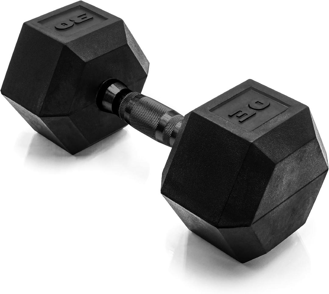 CAP Barbell Coated Hex Dumbbell Weight - Single | 30  lbs | Multiple Options