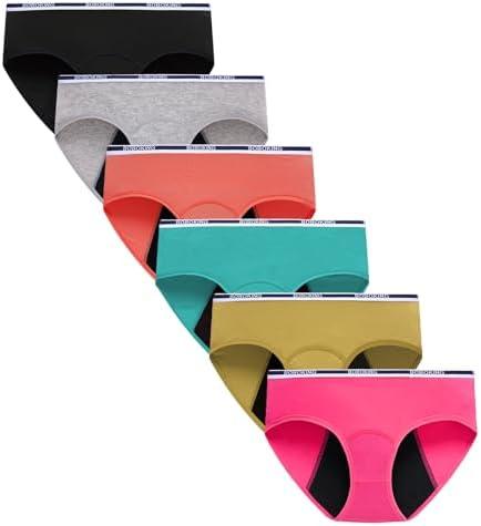 Boboking Teen Girl's Cotton Period Panties Big Girls Breathable Briefs Women Underwear, Small