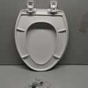 Bemis 7300SLEC Slow Close Toilet Seat, Easy Clean Hinges and Durable Plastic Seat, Made in USA, Elongated, White