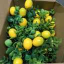 Tigeen 12 Pack Lemon for Decoration Fake Lemon Branches Artificial Vivid Yellow Faux Lemons Tables Centerpiece for Kitchen Stem Fruits for Home Spring Summer Decor