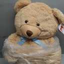 MorisMos Giant Teddy Bear Stuffed Animal with Baby Bears, 35.4'' Big Mommy Stuffed Bear, 3 Small Bulk Teddy Bear Stuffed Animals for Baby Shower Birthday, 4-Pack Brown Bear Toys for Kids Mom Girlfriends