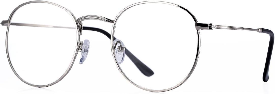 Pro Acme Classic Round Metal Clear Lens Glasses Frame Unisex Circle Eyeglasses (Silver) (-3.25) Pro Acme Classic Round Metal Clear Lens Glasses Frame Unisex Circle Eyeglasses (Silver) (-3.25)