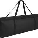 COOLBEBE 56" Sports Duffle Bag - 216L Extra Large Travel Duffel Luggage Bag with Upgrade 2-way Lockable Zippers, Sturdy & Water Resistant Long Duffle Bag for Camping Moving (Black 56inch)