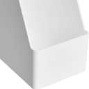 Amazon Basics Rectangular Plastic Desk Organizer, Magazine Rack, White, 2-Pack