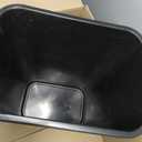 Amazon Basics Rectangular Plastic Office Wastebasket, Easy to Clean,15.5"L x 11.5"W x 20"H, 10 Gallon, Black, 2-Pack
