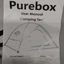 Purebox Tent 4 Person Camping Tents - Double Layer with 2 Doors & Rainfly, Portable Waterproof & Windproof Tents, Large Mesh Ventilation, Easy Setup Family Tent for Camping, Hiking and Backpacking
