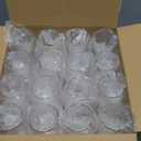 FOCUSLINE 32 Pack 12 OZ Plastic Wine Glasses, Stemless Disposable Wine Cups, Gold Rim Unbreakable Wine Glasses, Reusable Shatterproof Recyclable and BPA-Free Plastic Wine Cups