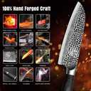 ENOKING 7" Professional Chef Knife  High Carbon Stainless Steel, Ultra-Sharp Japanese Kitchen Knife for Precision Cutting, Ergonomic Handle for Balance and Control, Perfect for Home & Restaurant Use