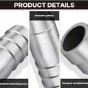 Stainless Steel 1-1/4" x 1-1/4" Hose Barb Fittings Durable Connectors for Air Water Fuel Transfer for Plumbing, Automotive, and Industrial Applications (Pack of 2)