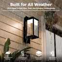 Outdoor Wall Sconce, Exterior Waterproof Wall Lanterns,Modern Black Exterior Light Fixture with Clear Glass Shade, Anti-Rust Outdoor Wall lamp for Patio Front Door Entryway Garage
