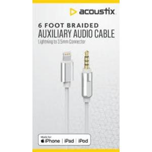 Acoustix™ 3.5mm to Apple Lightning Braided Auxillary Cable  