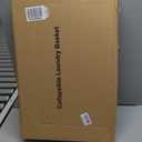 TECHMILLY Collapsible Plastic Laundry Basket Hamper with Wheels, 45L Portable Rubber Clothes Basket, Pop Up Storage Container/Organizer with Hanging Basket for Washing & Storage, Grey