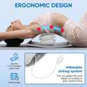 Ergonomic Lumbar Support Board, Lower Back Stretcher Adjustable Air Compression Mat Spinal Decompression Device, Back Stretcher for Lower Back Pain Relief,Ideal for Adults at Home or Work(grey)