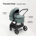 Mompush Wiz 2 in 1 Baby Stroller with Infant Pramette Mode, One Hand Fold Convertible Newborn to Toddler Stroller with Reversible Seat and Large UPF 50+ Canopy