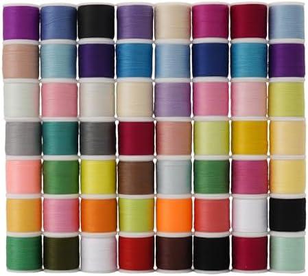 56 Spools Sewing Thread Kit for Hand Sewing and Machine Sewing Use, Colorful Polyester Thread Set 100 Yards Per Spool, 5600 Yards Total