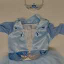 iTVTi Princess Costume for Little Girls Snow Princess Dress Blue Cosplay Outfit Halloween Carnival Party Christmas Size 110