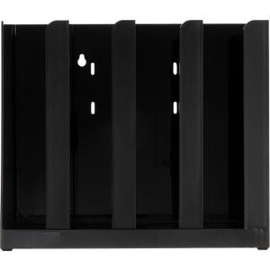 Portion Cup and Lid Organizer Fits 2-3" Cups and Lids with Removable Dividers for Kitchen, Restaurant, and Fast Food, Plastic, 10 x 11.5 x 3.75 Inches, Black