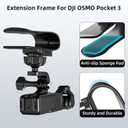 SURWO Pocket 3 Car Mount, 360° Adjustable Car Sun Visor Mount Compatible with DJI Osmo Pocket 3,Action 5 pro/4/3, Insta360 X5 X4 X3,AKASO and More Action Cameras