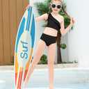 QBK Girls' Swimming Bottom Suit Swim Brief UPF50+ Rash Guard Swimsuit Sun Protection Quick Dry (16Years)