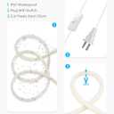 Outdoor COB LED Rope Lights Waterproof with Switch IP65 20FT/6M AC110V-120V LED Strip Light Daylight White 6000K 1728LED/6M Super Density Bright LED Tape Light Indoor for Garden Decor