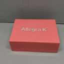 Allegra K Women's Open Toe High Chunky Heel Buckle Ankle Strap Sandals Size 7.5