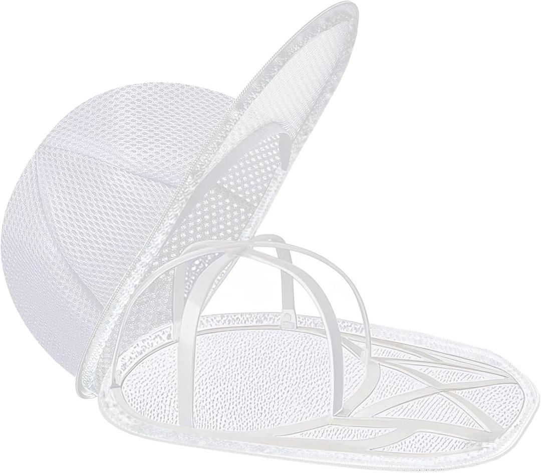 Plastic Cap Washer - Honeycomb Mesh Laundry Bag for Washing Hats, Baseball Caps, Clothing and Small Items (1 Pack Pink)