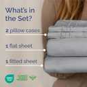 King Size 4 Piece Sheet Set - Comfy Breathable & Cooling Sheets - Hotel Luxury Bed Sheets for Women and Men - Deep Pockets, Easy-Fit, Soft and Wrinkle Free Sheets - Steel Blue Oeko-Tex Bed Sheet Set