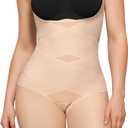 Nebility Women's Full Body Shapewear Bodysuit - Open Bust Shapewear Tummy Control Faja Body Shaper Seamless Girdle (Large, Beige)
