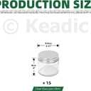 Keadic 15 Pcs 60ml/2oz Glass Jars with Lids Assortment Set, Mini Round Airtight Canning Sample Jars with Silver Lids, Tiny Makeup Containers Empty Cosmetic Containers for Lotions Powders Liquid Creams